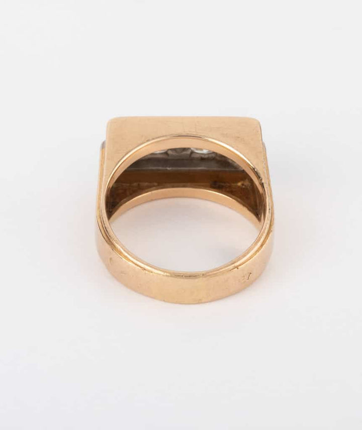 Bague ancienne en or et diamants Forza dos - Caillou Paris