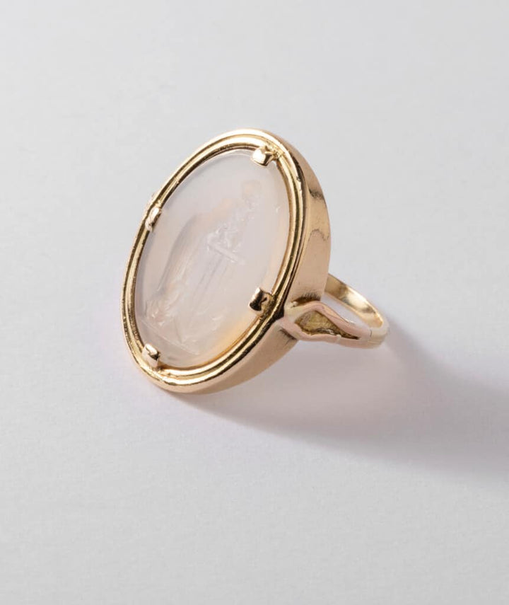 CAILLOU PARIS - Bague intaille calcédoine côté 2