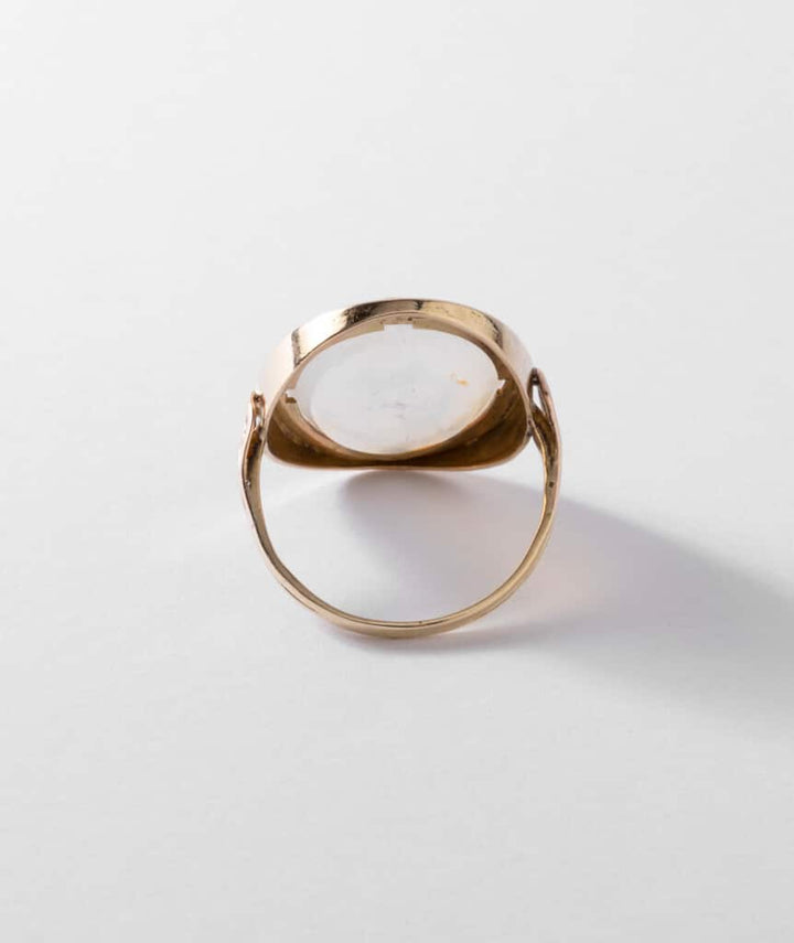 CAILLOU PARIS - Bague intaille calcédoine dos