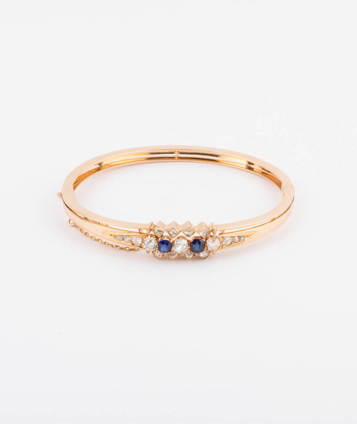 Bracelet ancien diamants et saphirs