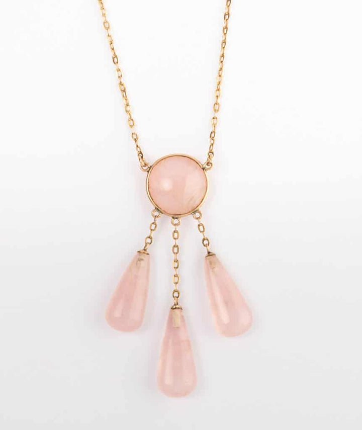 Collier Belle époque quartz rose Blush - Caillou Paris