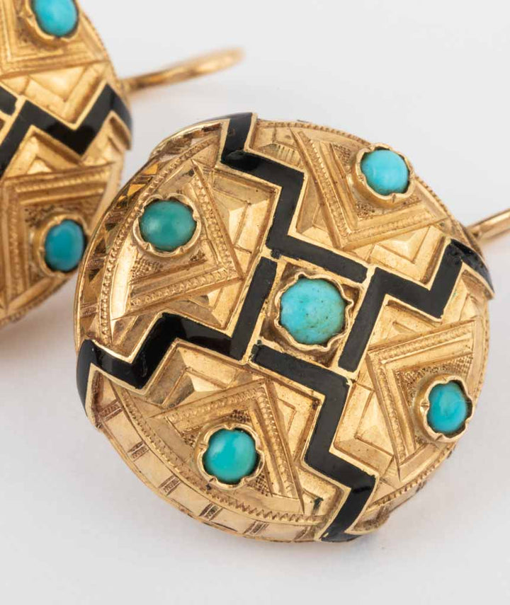 Boucles d'oreilles AZTEC gros plan droite