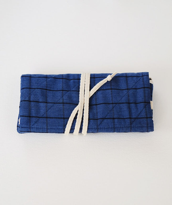CAILLOU PARIS - POCHETTE BLEU JEAN A CARREAUX