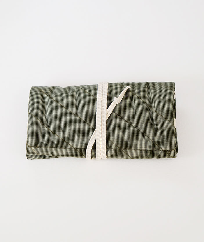 CAILLOU PARIS - POCHETTE KAKI PETITS CARREAUX