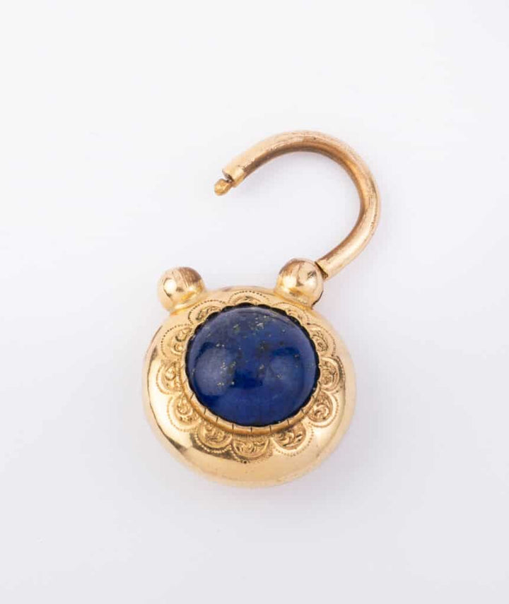 Locket lapis lazuli ouvert