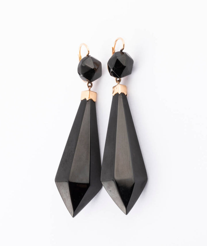 Pendants d'oreilles jais