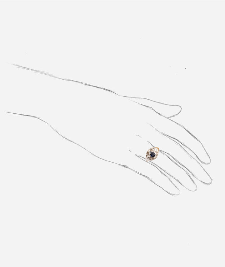 Caillou Paris - Bague Art déco saphir Corann porter