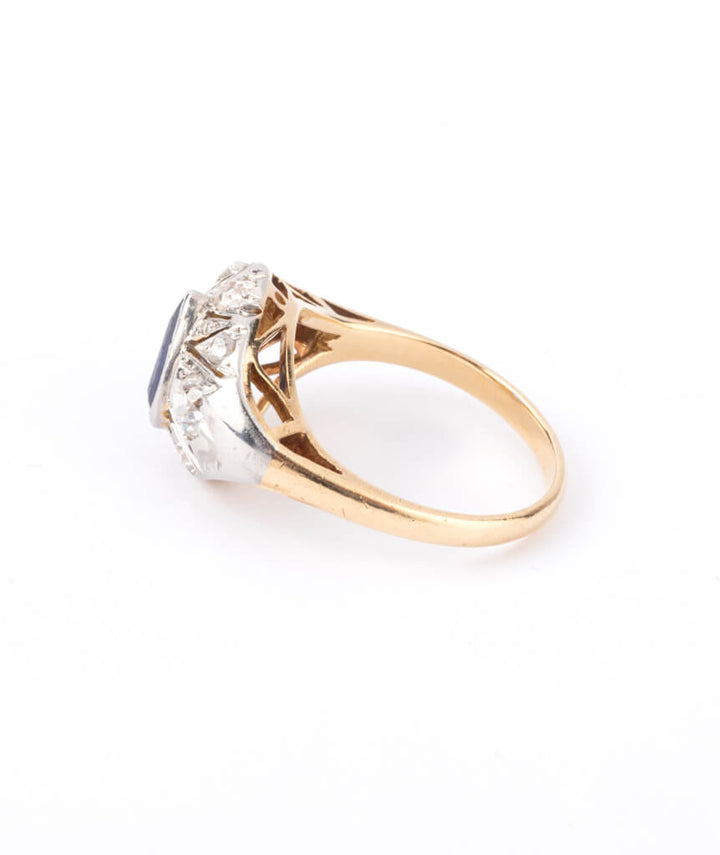 Caillou Paris - Bague Art déco saphir Corann profil