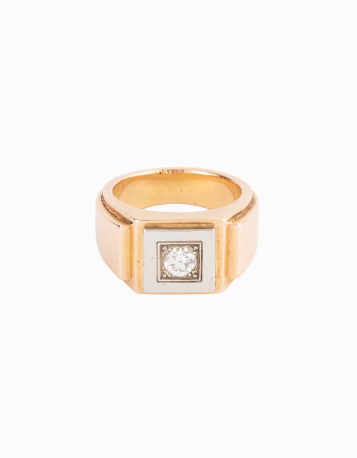 Caillou Paris - Bague Art deco Peta face