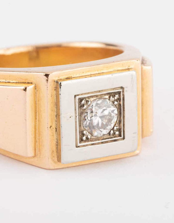 Caillou Paris - Bague Art deco Peta gros plan