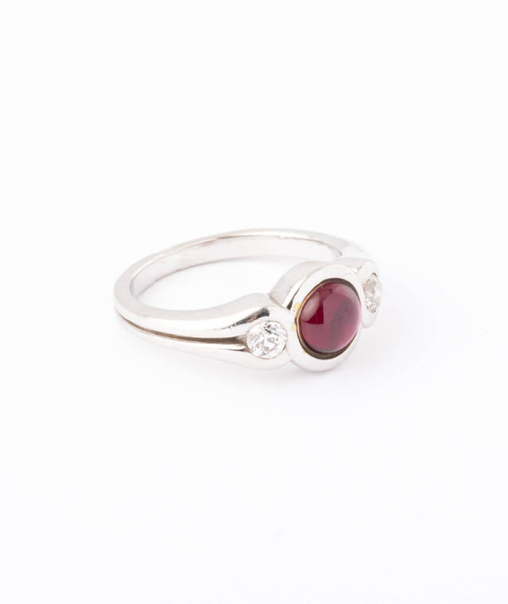 Caillou Paris - Bague Art deco Uria grenat droite