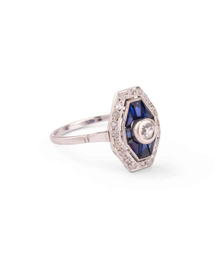 Caillou Paris Bague Art Deco Or Et Diamants Huo Droite