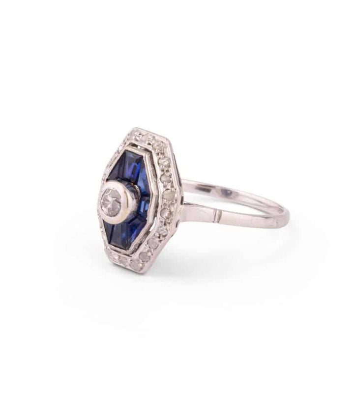 Caillou Paris Bague Art Deco Or Et Diamants Huo Gauche