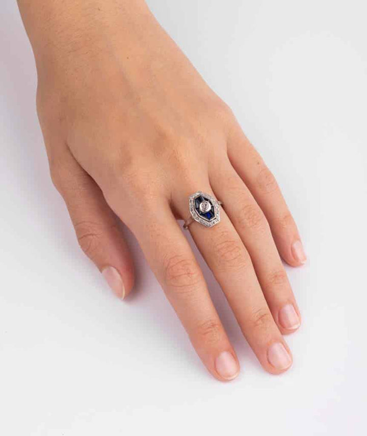 Caillou Paris Bague Art Deco Or Et Diamants Huo Porter