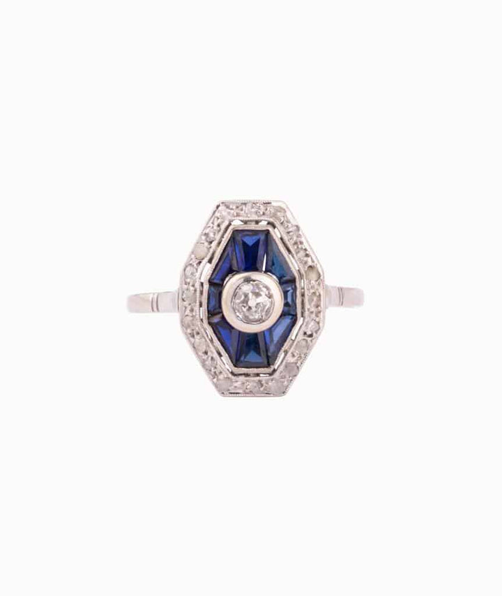 Caillou Paris Bague Art Deco Or Et Diamants Huo