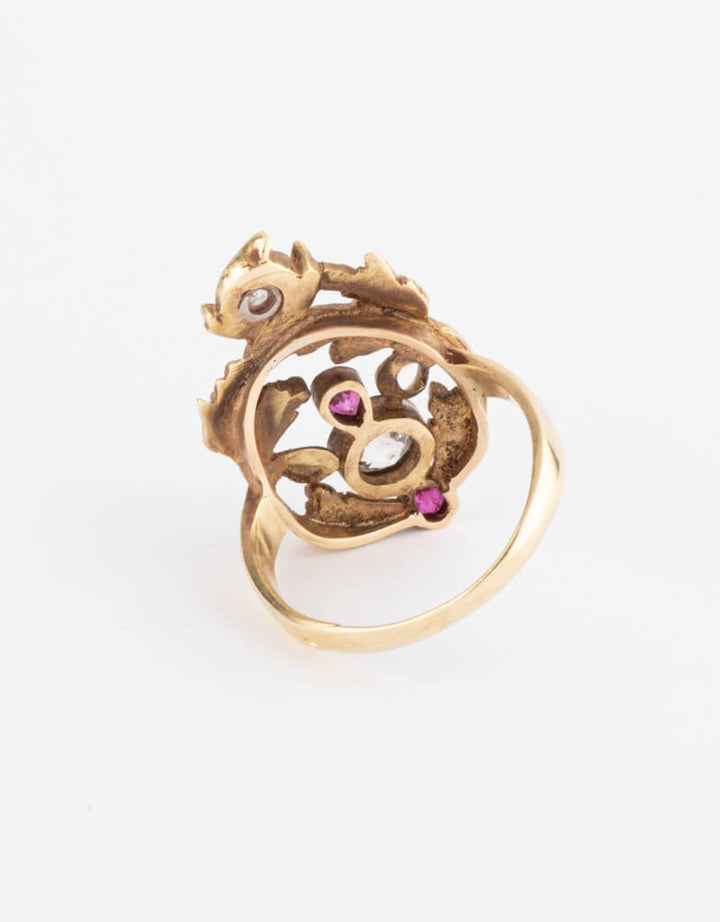 Caillou Paris - Bague Art nouveau Houxi dos
