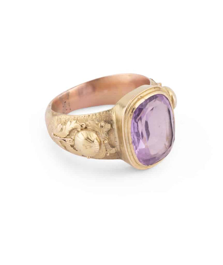 Caillou Paris Bague Art Nouveau Amethyste Rego Droite