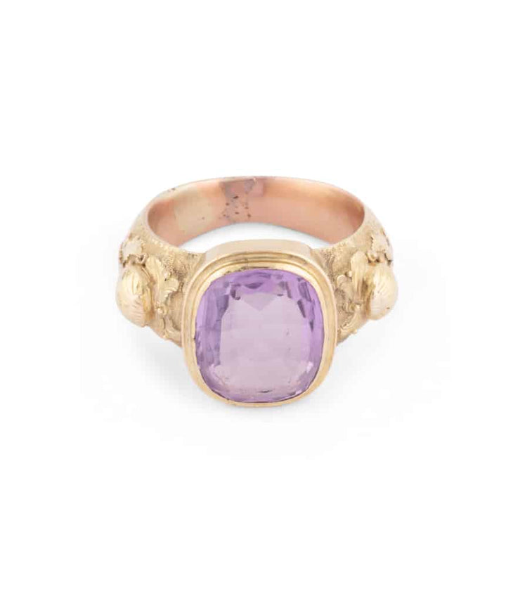 Caillou Paris Bague Art Nouveau Amethyste Rego Face