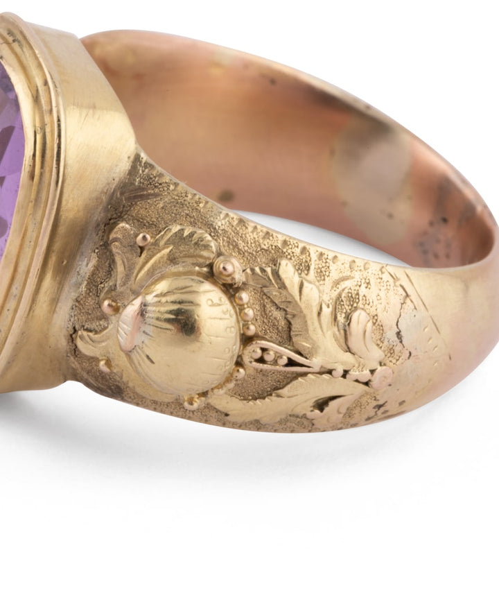 Caillou Paris Bague Art Nouveau Amethyste Rego Gros Plan 3