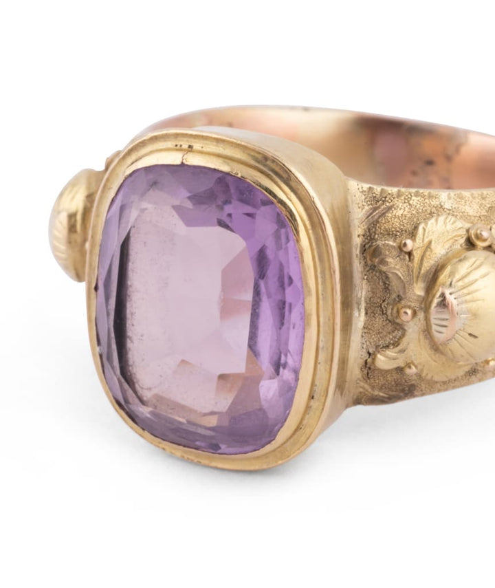 Caillou Paris Bague Art Nouveau Amethyste Rego Gros Plan 4