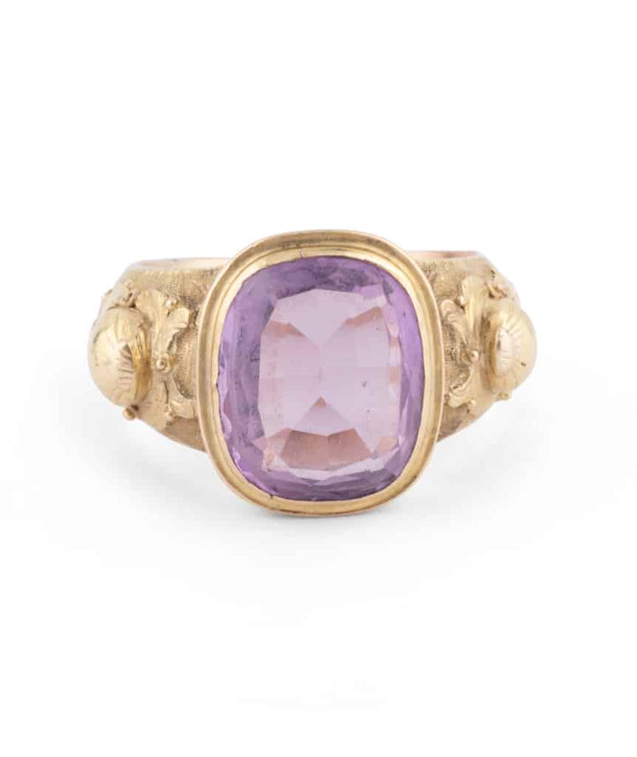 Caillou Paris Bague Art Nouveau Amethyste Rego Gros Plan