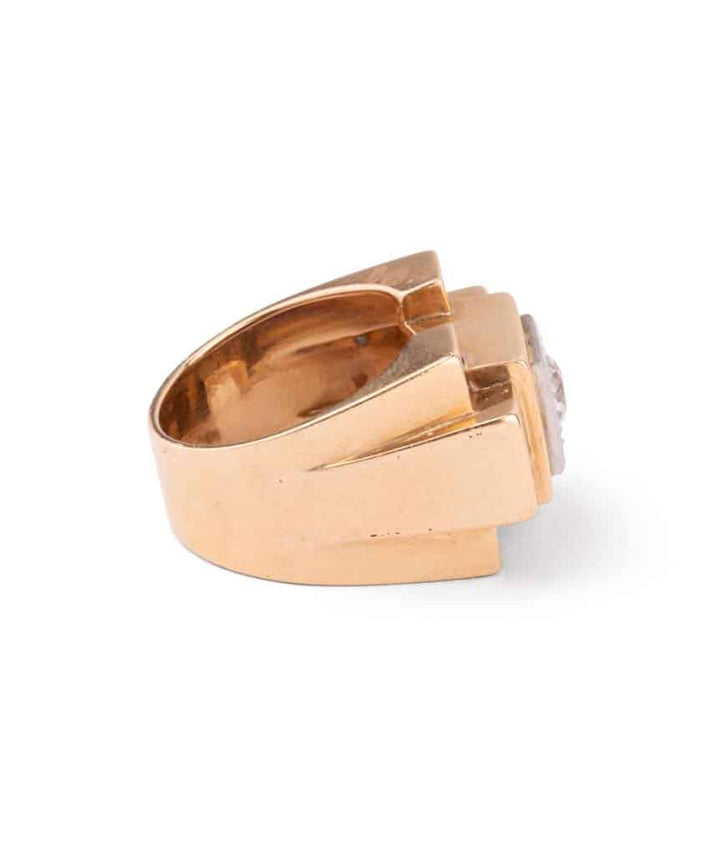 Caillou Paris Bague Tank Chevaliere Diamant Gerrie Profil