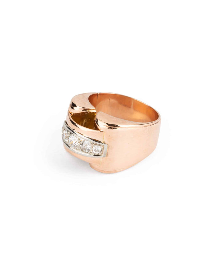 Caillou Paris Bague Tank Diamants Dallan Gauche