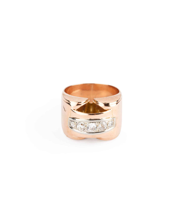 Caillou Paris Bague Tank Diamants Dallan