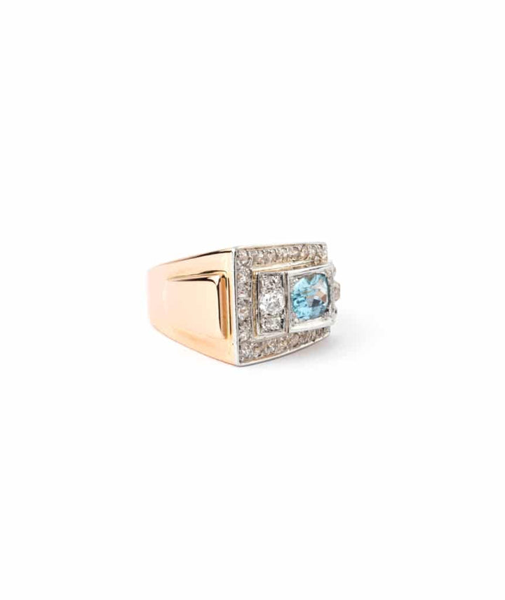 Caillou Paris - Bague Tank en or "Azora" droite