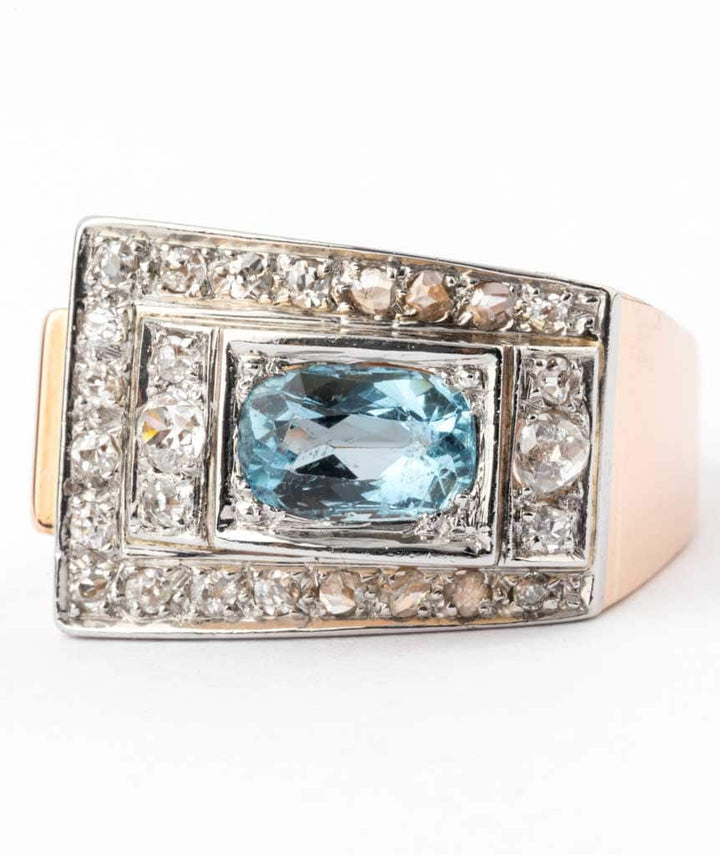 Caillou Paris - Bague Tank en or "Azora" gros plan
