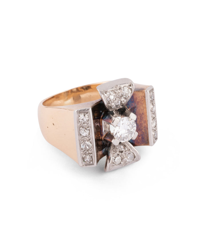 Caillou Paris Bague Tank Or Et Diamants Arie Droite