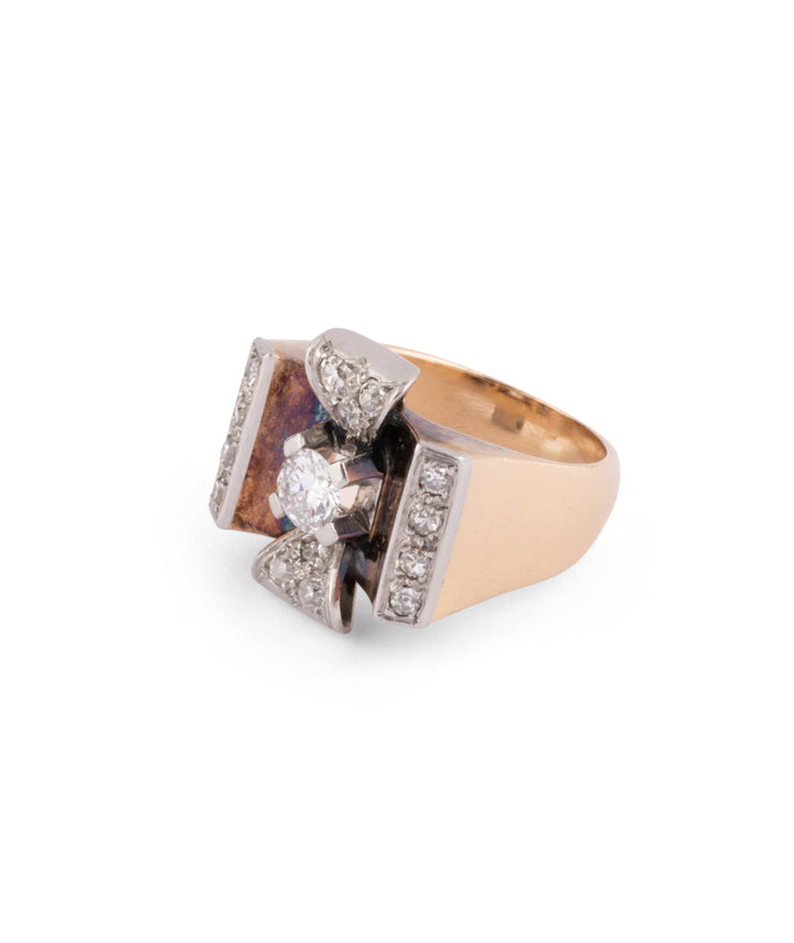 Caillou Paris Bague Tank Or Et Diamants Arie Gauche