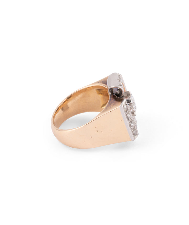 Caillou Paris Bague Tank Or Et Diamants Arie Profil