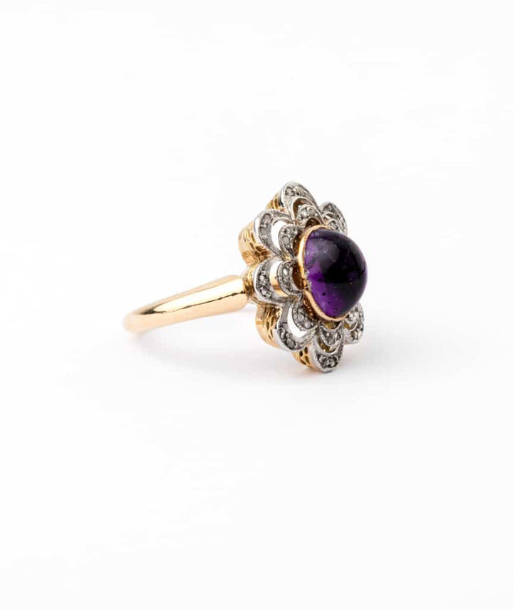Caillou Paris - Bague ancienne améthyste "Iola" droite