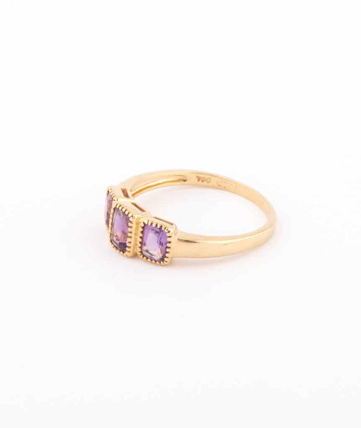 Bague ancienne en or et améthystes Sofia - Caillou Paris