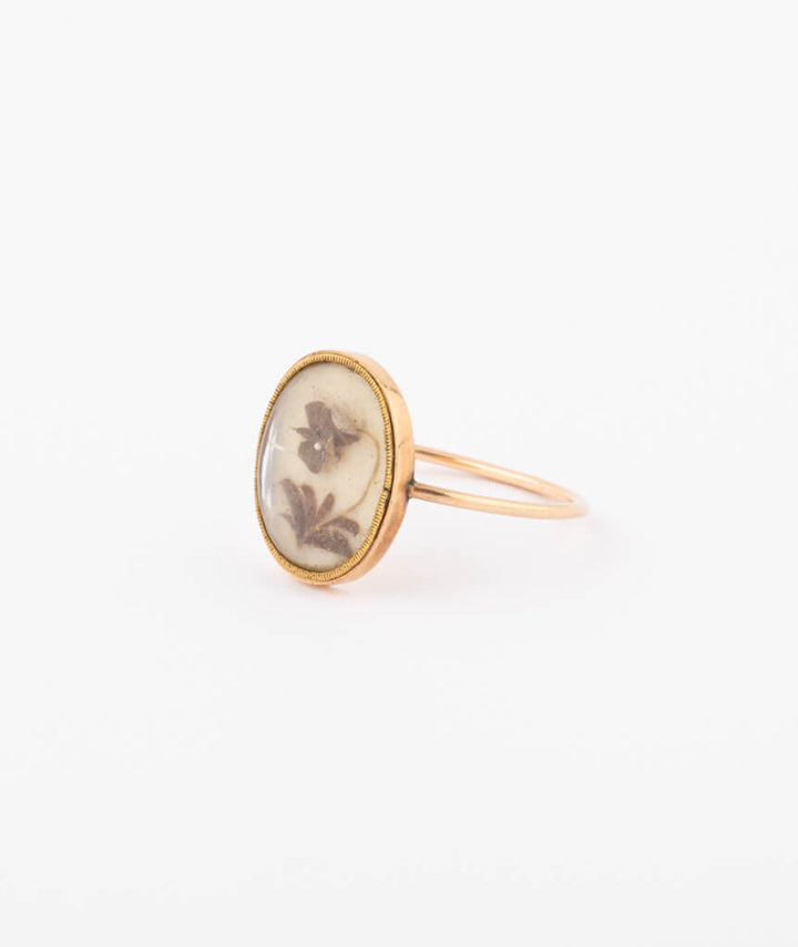 Caillou Paris Bague Ancienne Cabochon De Verre %22iena%22 Gauche