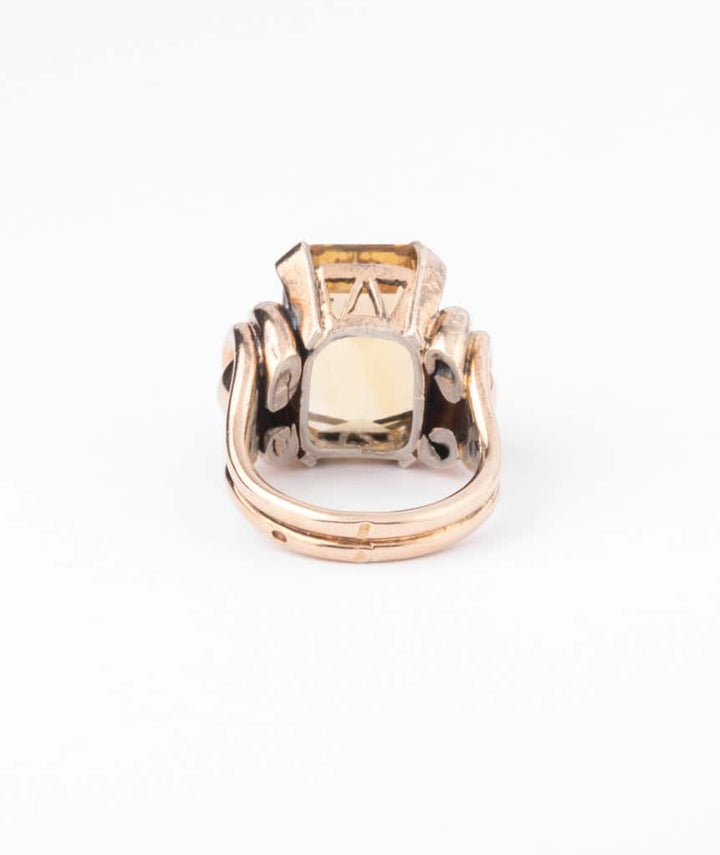 Bague ancienne citrine "Drisana" dos