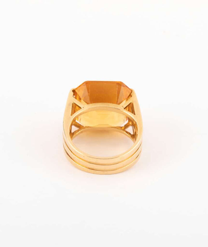 Caillou Paris - Bague ancienne citrine Herm dos