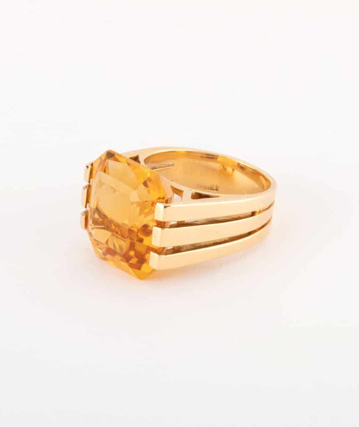 Caillou Paris - Bague ancienne citrine Herm gauche