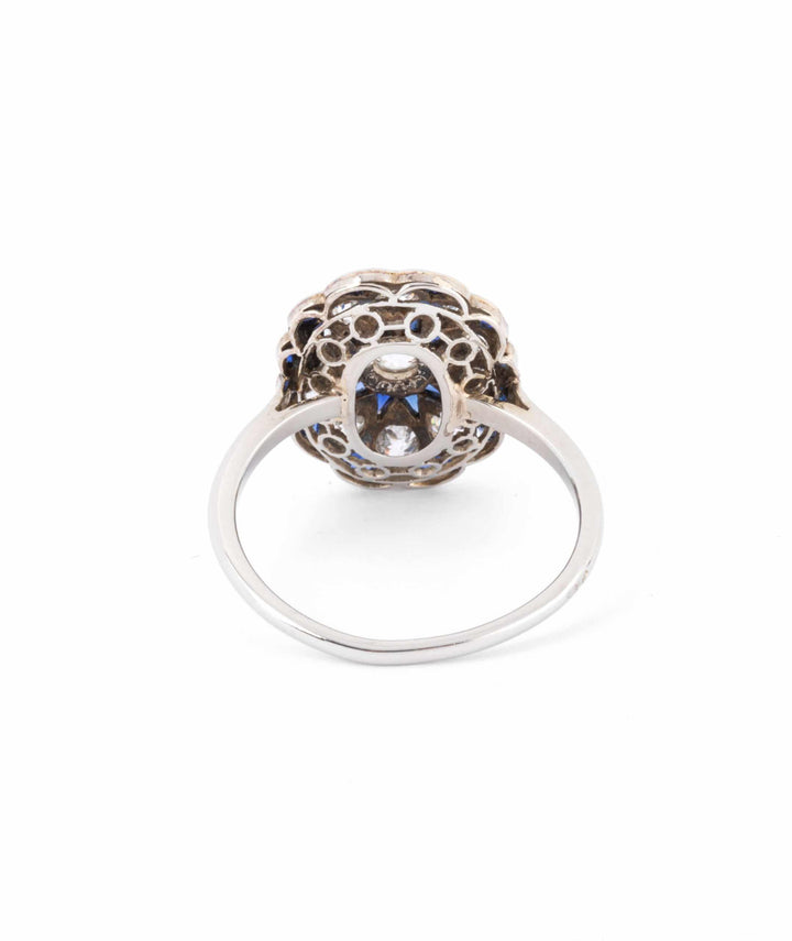Caillou Paris - Bague ancienne diamant Calliste dos
