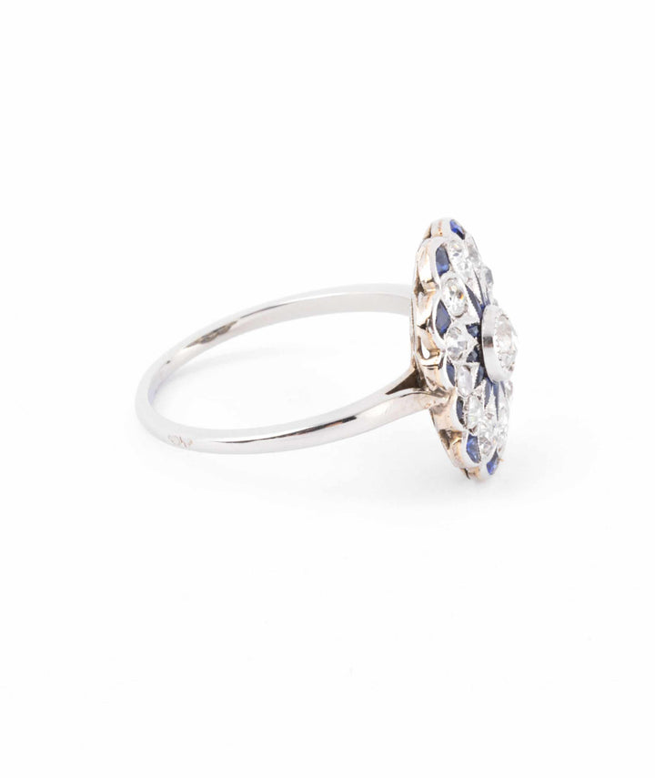 Caillou Paris - Bague ancienne diamant Calliste profil