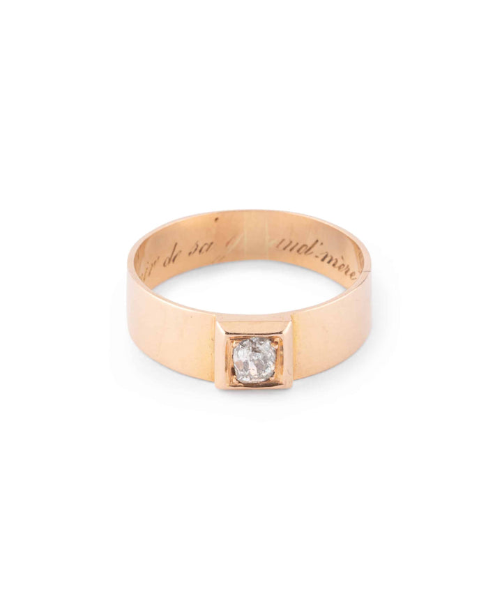 Caillou Paris Bague Ancienne Diamant Cesca Gros Plan