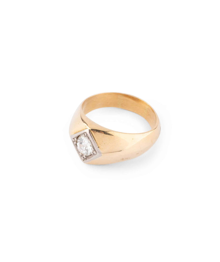 Caillou Paris Bague Ancienne Diamant Jussi Gauche