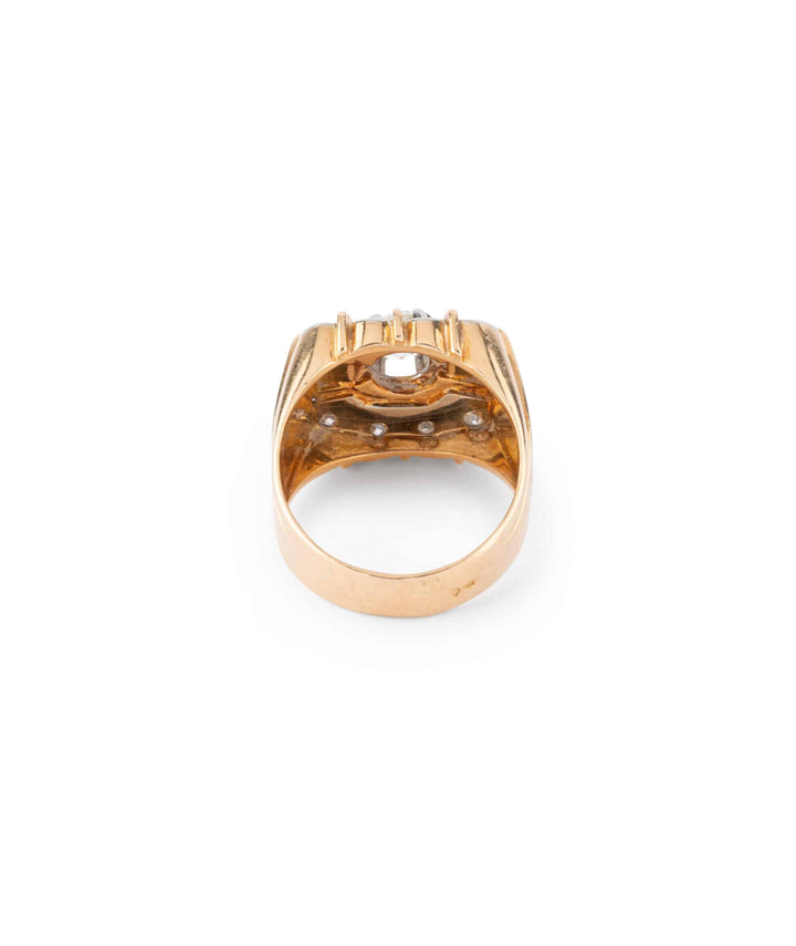Caillou Paris Bague Ancienne Diamant Nori Dos