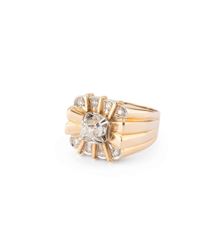 Caillou Paris Bague Ancienne Diamant Nori Gauche