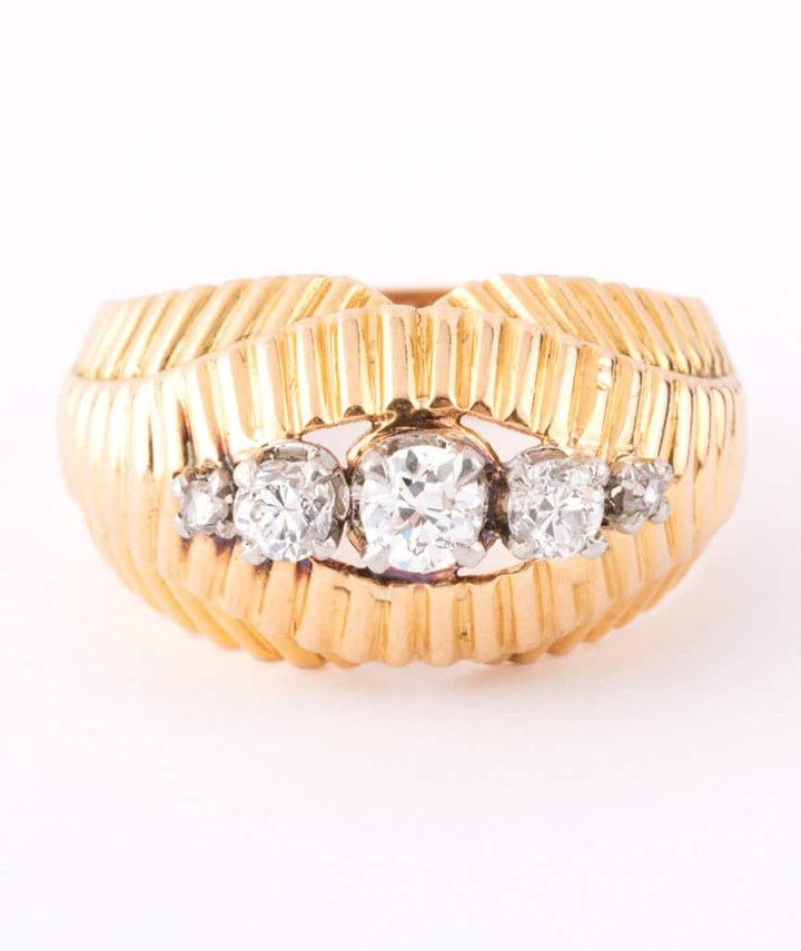Caillou Paris - Bague ancienne diamants Bero face