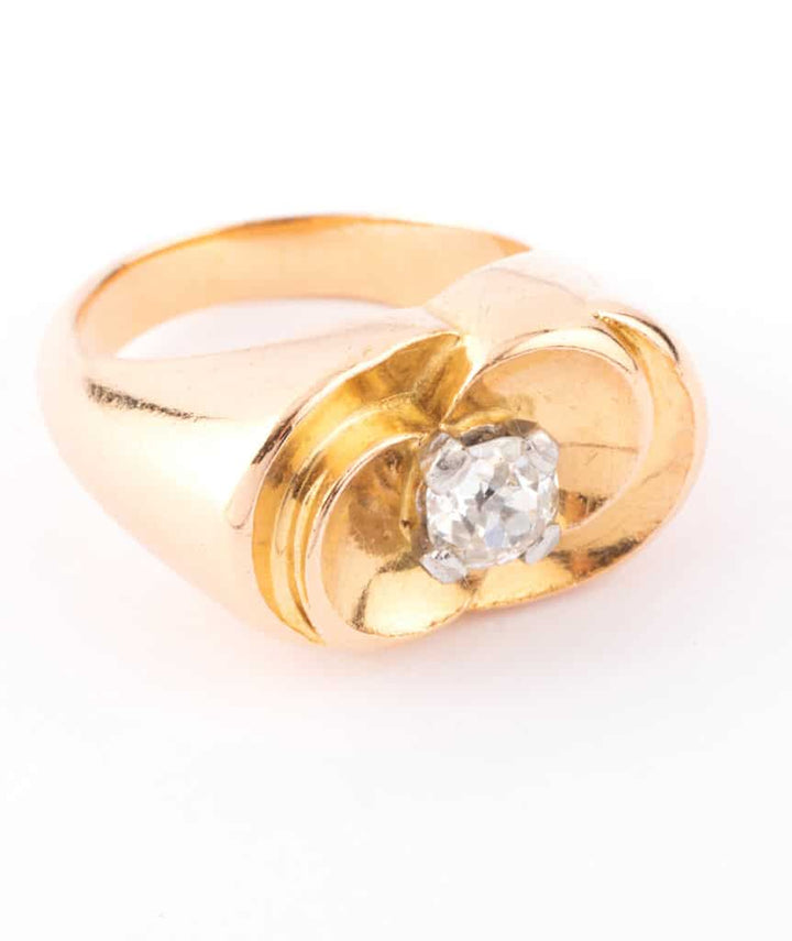 Caillou Paris - Bague ancienne diamants Chimea gros plan
