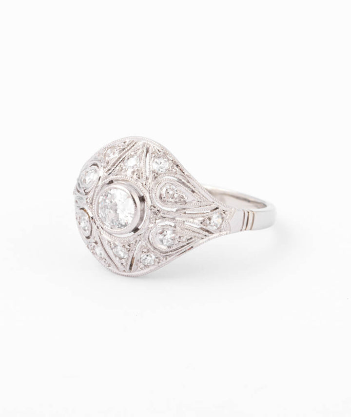 Bague ancienne diamants Inir gauche