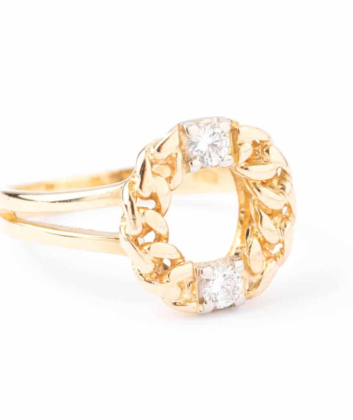 Bague ancienne diamants Kekipi gros plan