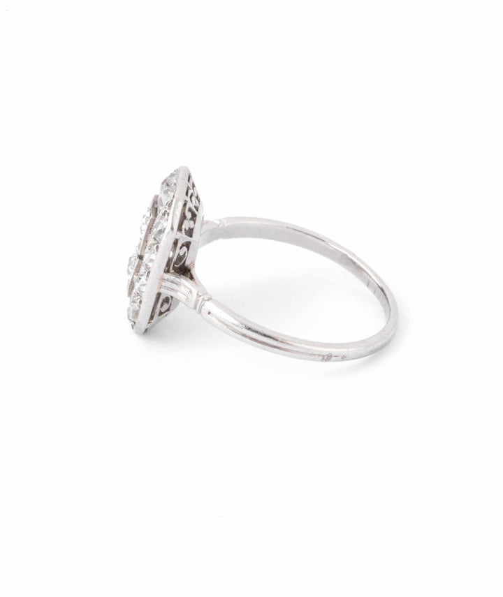 Caillou Paris - Bague ancienne diamants Paddy profil